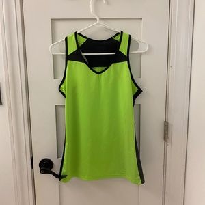 M Neon Green Athletic Tank Top